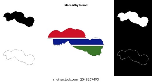 Maccarthy Island region outline map set