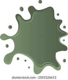Maccha Melt Illustration Isolated on White Background. Isolated Vector with Gradient Color.