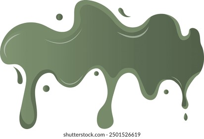 Maccha Melt Illustration Isolated on White Background. Isolated Vector with Gradient Color.