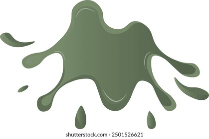 Ilustración del derretimiento de Maccha aislada en el fondo blanco. Vector aislado con color degradado.