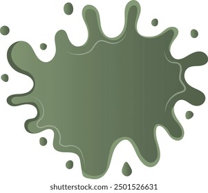 Maccha Melt Illustration Isolated on White Background. Isolated Vector with Gradient Color.