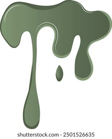 Maccha Melt Illustration Isolated on White Background. Isolated Vector with Gradient Color.