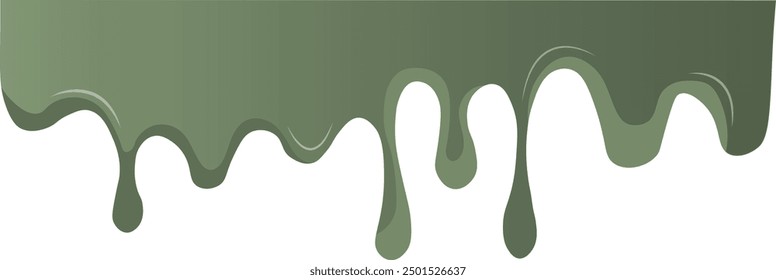 Ilustración del derretimiento de Maccha aislada en el fondo blanco. Vector aislado con color degradado.