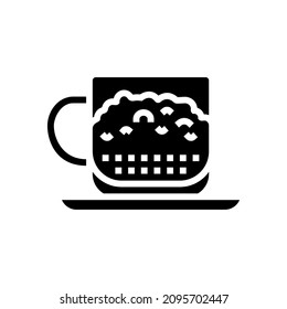 macchiato coffee glyph icon vector. macchiato coffee sign. isolated contour symbol black illustration
