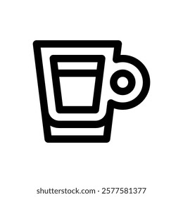 Macchiato. Editable stroke vector icon.