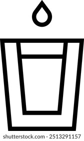 Icono de macchiato. Diseño de estilo lineal delgado aislado sobre fondo blanco