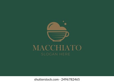 Macchiato Logo Elegant Coffee Cup Design for Premium Cafe Branding