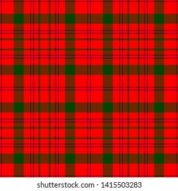 MacDonnell of Keppoch Modern Tartan. Seamless pattern for fabric, kilts, skirts, plaids