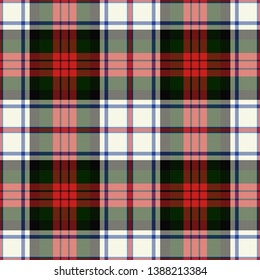 MacDuff Dress Modern Tartan. Tartan imitation for prints on fabric and clothing, interior decoration, Scottish-style websites. Seamless pattern.