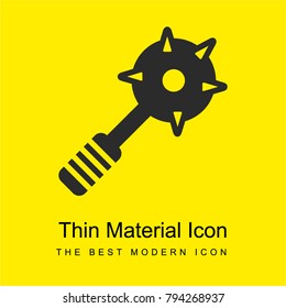 Mace bright yellow material minimal icon or logo design
