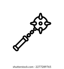 Mace Flat Icon Logo Illustration. Medieval Icon-set. Suitable For Web Design, Logo, App.