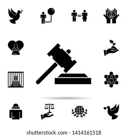 mace, hammer icon. Universal set of peace and humanrights for website design and development, app development