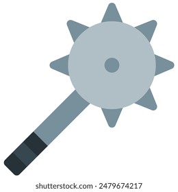 icono de maza con estilo plano