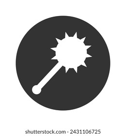 Mace Icon. Flat Style Design Isolated On White Background Vector sign