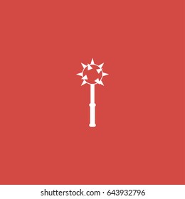 mace icon. sign design. red background
