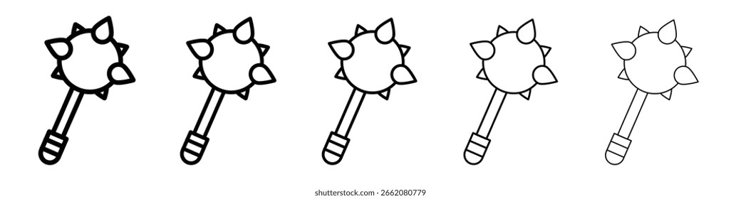 Concepto de símbolo de icono de maza para el Diseño web. icono de Vector de línea simple. ilustración de logotipo.