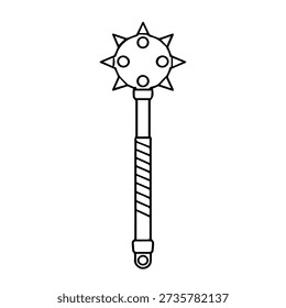 Mace line icon vector on a white background
Vector line icon