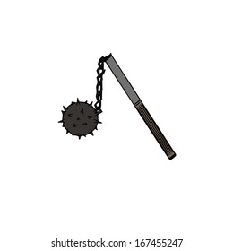 mace, medieval weapons, vector illustration