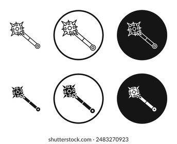 Mace contorneado icono colección de Vector.