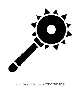 Mace Vector Glyph Icon For Personal And Commercial Use.
