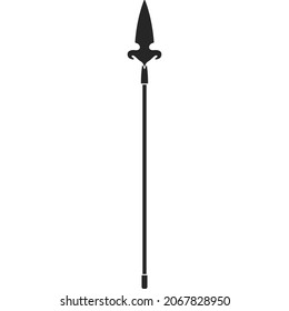 Mace vector icon.Black vector icon isolated on white background mace.