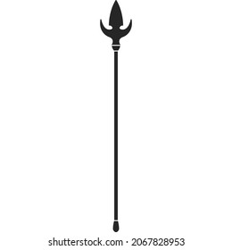 Mace vector icon.Black vector icon isolated on white background mace.