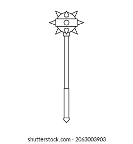 Icono de vector de mapa.Icono de vector de contorno aislado en mace de fondo blanco.