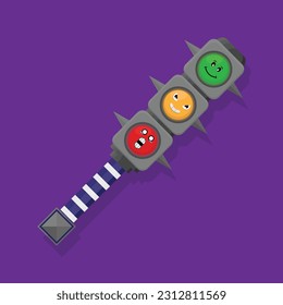 mace vector illustration with colorful lights.good for symbol, icon, etc.