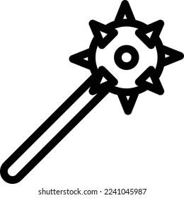 mace Vector illustration on a transparent background. Premium quality symmbols. Thin line vector icons for concept and graphic design.