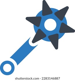 mace vector illustration on a transparent background.Premium quality symbols.Glyphs vector icons for concept and graphic design.