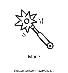 Ilustración de diseño de iconos de esquema de vector de máscara. Símbolo medieval sobre fondo blanco Archivo EPS 10