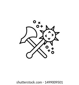 Mace weapon axe history icon. Element of history icon