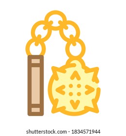 mace weapon color icon vector. mace weapon sign. isolated symbol illustration