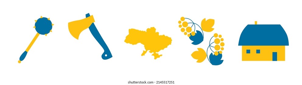 Símbolo ucraniano de color amarillo folk. vector. El concepto de paz en Ucrania. Ilustración para diseño y web. Arte de Ucrania. El concepto de paz en Ucrania