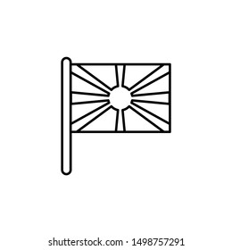 Macedonia country flag outline, vector, icon icon illustration isolated vector s