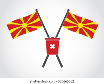 Macedonia Emblem Trash