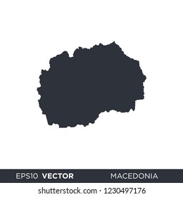 macedonia - europe state map vector