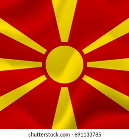 Macedonia flag background. Vector illustration.