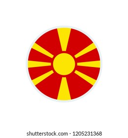 Macedonia flag. Macedonia circle flag