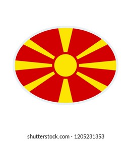 Macedonia flag. Macedonia ellipse flag