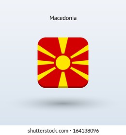 Macedonia flag icon. Vector illustration.