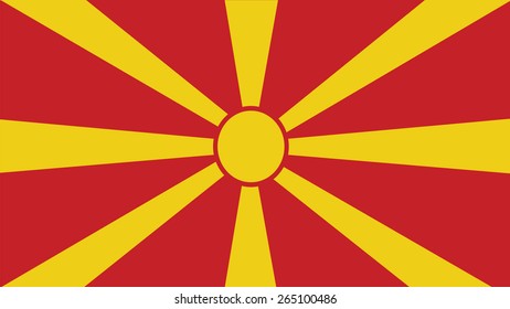 macedonia  Flag for Independence Day and infographic Vector illustration.