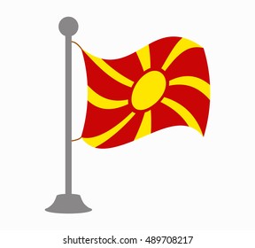 macedonia flag mast