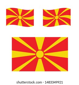 Macedonia flag. Simple vector. National flag of Macedonia 