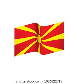 Macedonia flag, vector illustration on a white background