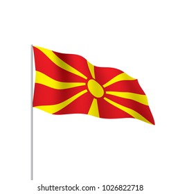 Macedonia flag, vector illustration on a white background