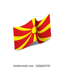 Macedonia flag, vector illustration on a white background