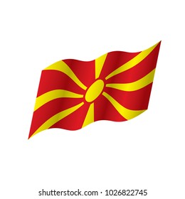 Macedonia flag, vector illustration on a white background