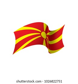 Macedonia flag, vector illustration on a white background