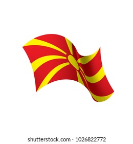 Macedonia flag, vector illustration on a white background